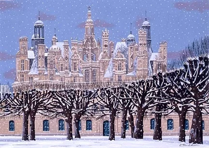Chambord Snowfall by Liudmila Kondakova