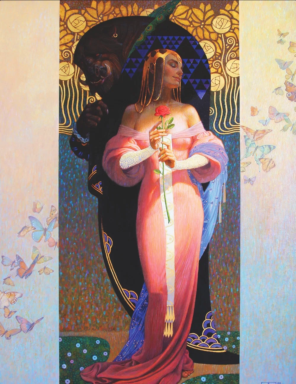 Beauty And The Beast by Thomas Blackshear — Limited Edition Canvas