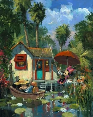 Florida Fishin Premiere Editon by James Coleman — Hand-Embellished Giclee on Canvas
