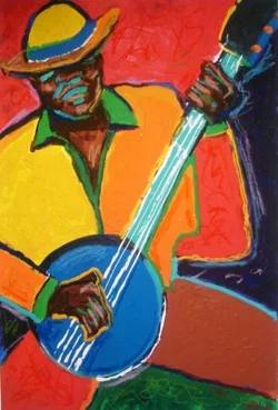 Banjo Blues by Ted Ellis — Lithograph