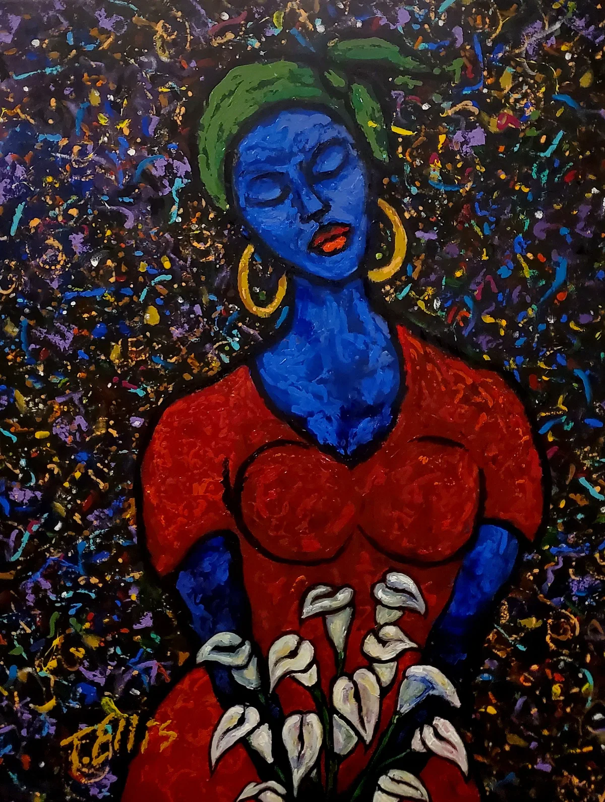 Blue and Beautiful by Ted Ellis — Giclee On Canvas