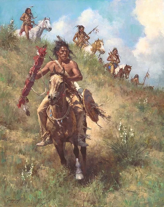 The Honor of Being Pipe Carrier by Howard Terpning — Artist Proof Canvas