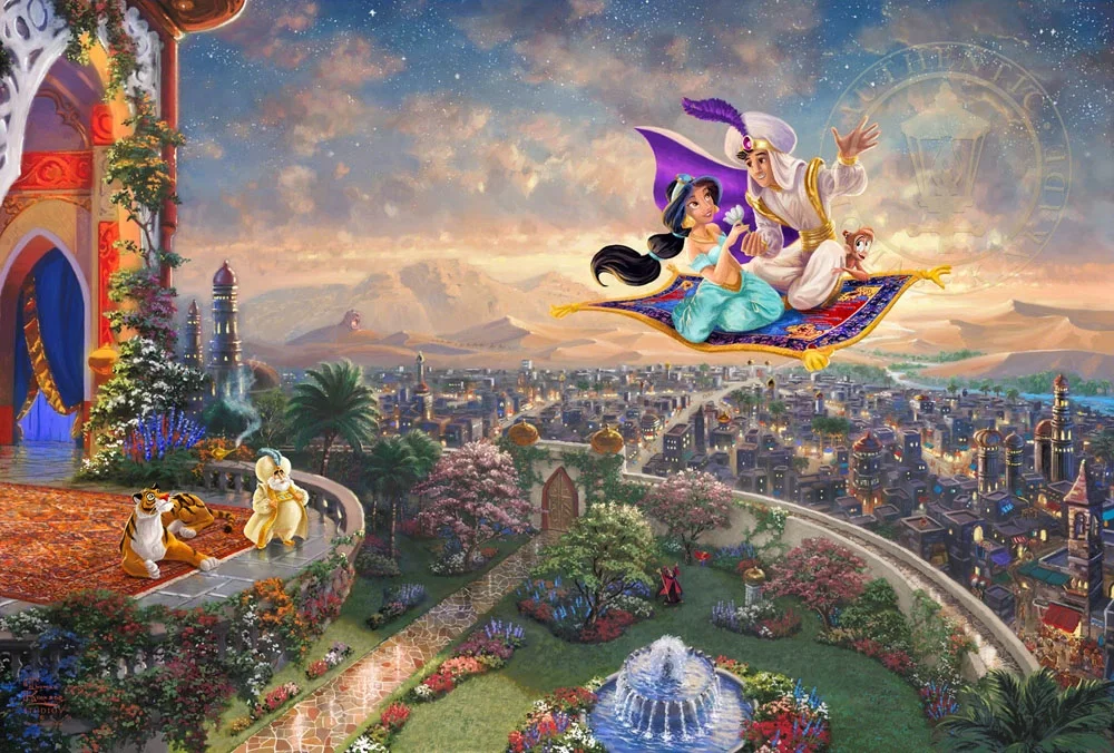 Aladdin by Thomas Kinkade Disney — Giclee On Canvas