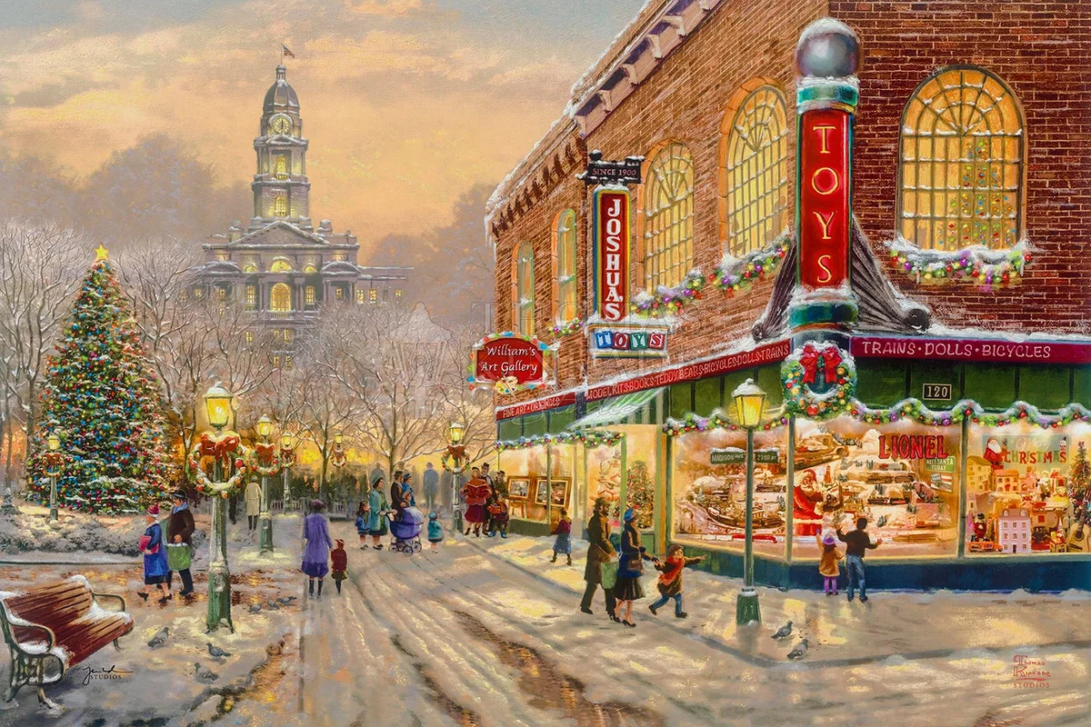 A Christmas Wish by Thomas Kinkade — Giclee On Canvas Artist Proof