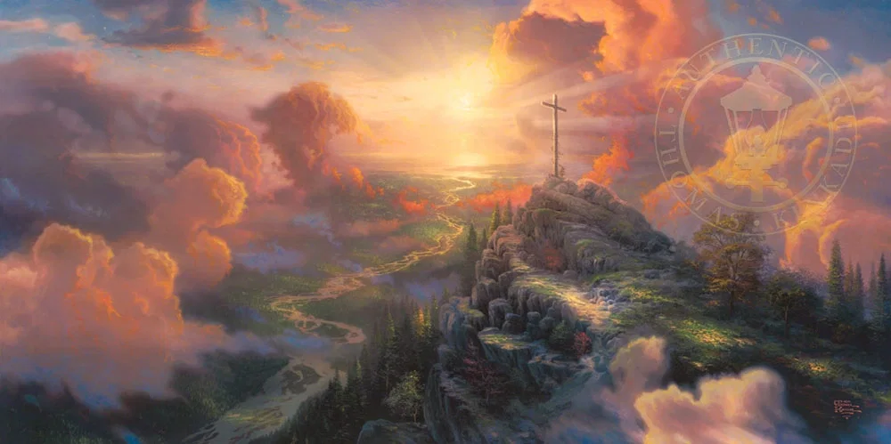 The Cross by Thomas Kinkade — Giclee On Canvas Artist Proof