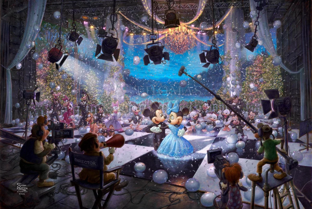 Disney 100th Celebration by Thomas Kinkade Disney — Giclee On Canvas