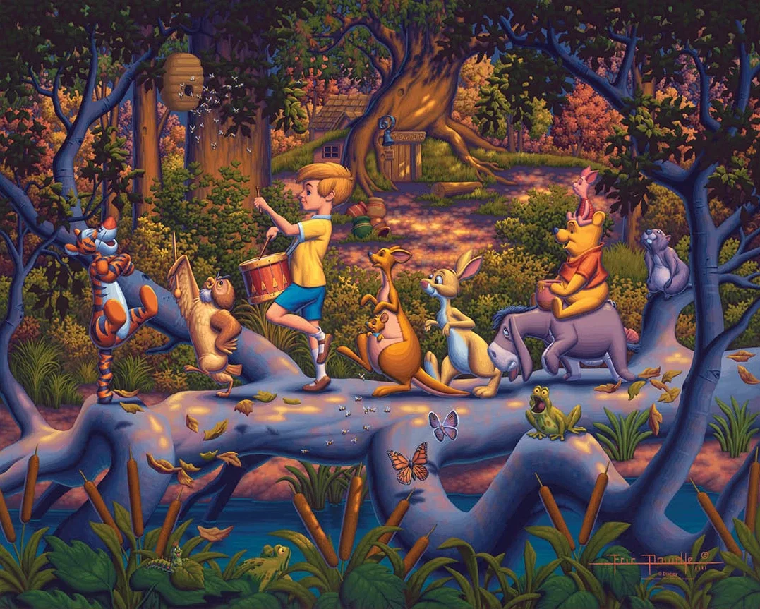 Winnie the Pooh - A Heroes Parade by Eric Dowdle — Giclee On Canvas