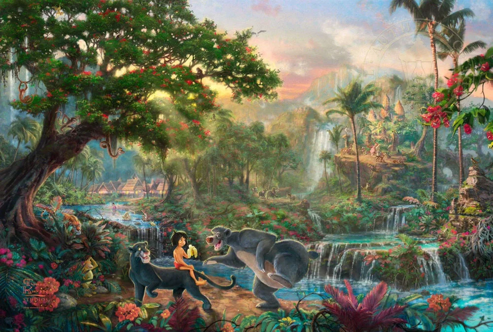The Jungle Book by Thomas Kinkade Disney — Giclee On Canvas