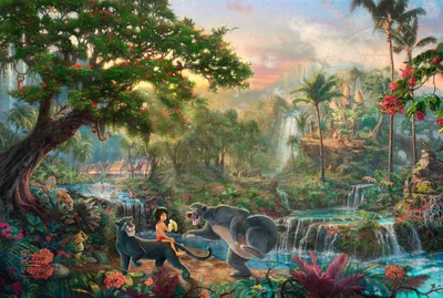 The Jungle Book by Thomas Kinkade Disney