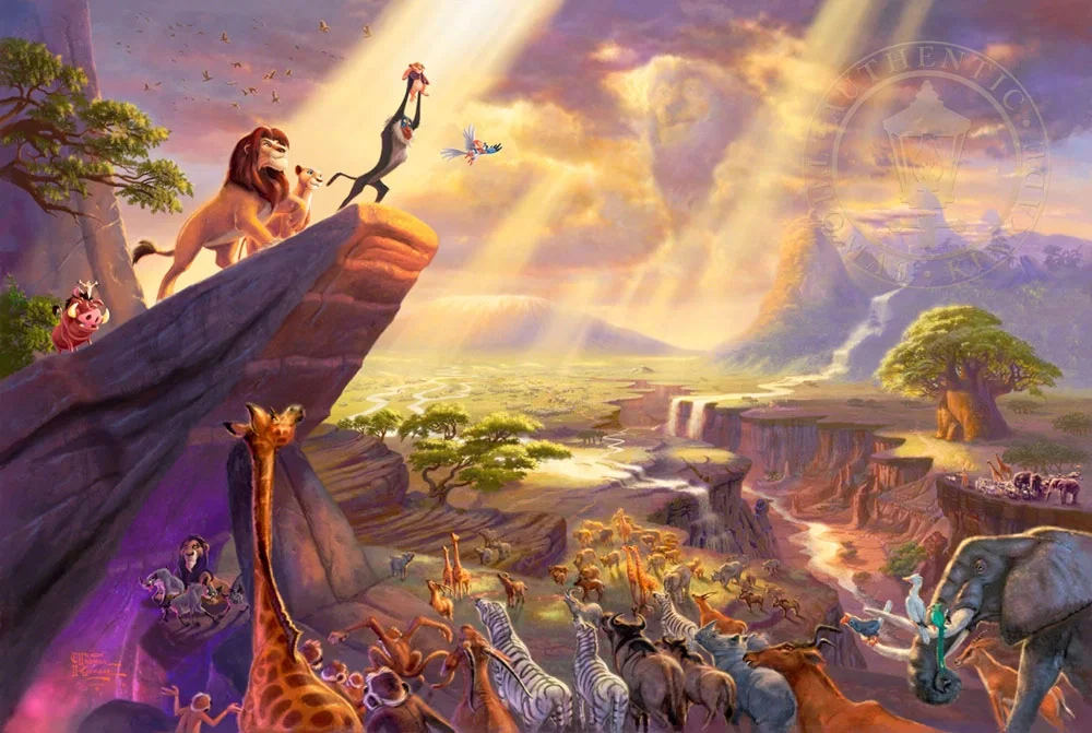 The Lion King by Thomas Kinkade Disney — Giclee On Canvas