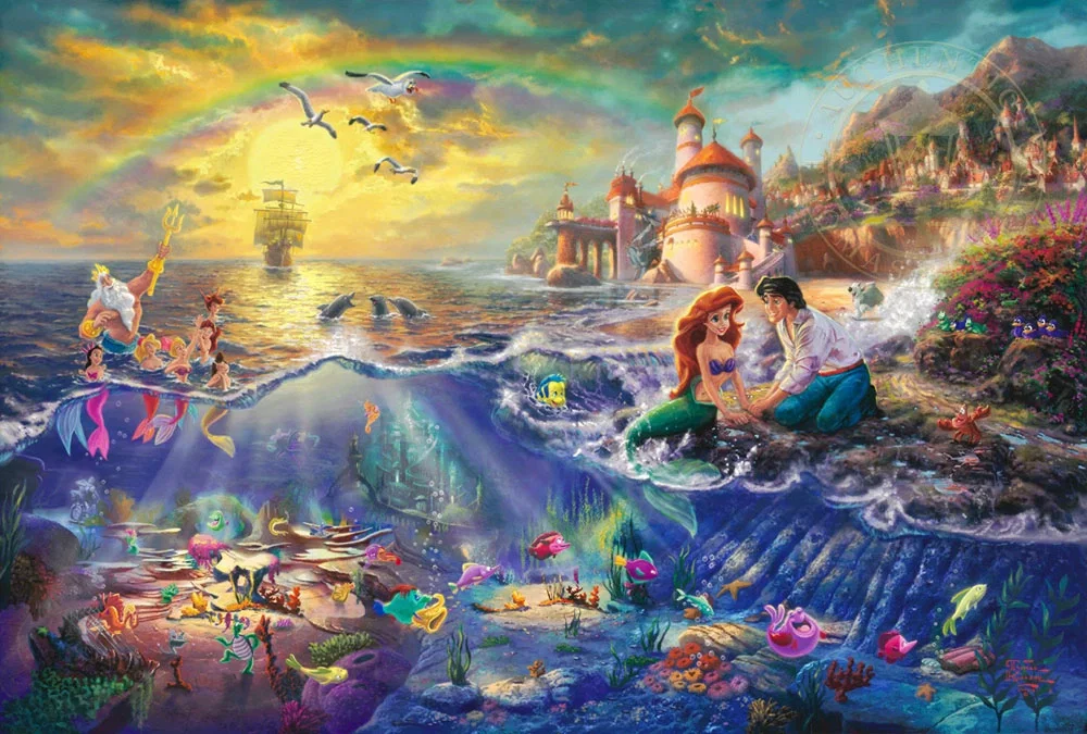 The Little Mermaid by Thomas Kinkade Disney — Giclee On Paper Artist Proof