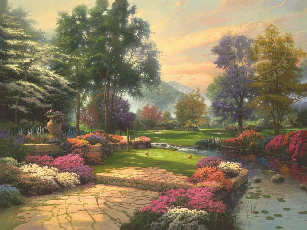 Living Waters by Thomas Kinkade — Giclee On Canvas