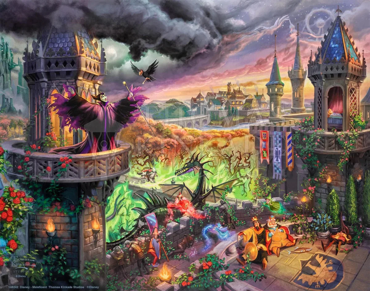 Maleficent by Thomas Kinkade Disney — Giclee On Canvas