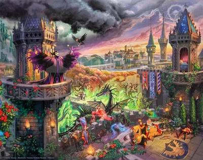 Maleficent by Thomas Kinkade Disney
