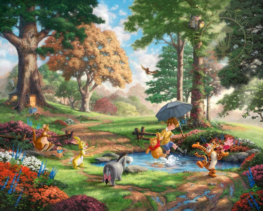 Winnie The Pooh I by Thomas Kinkade Disney — Giclee On Canvas