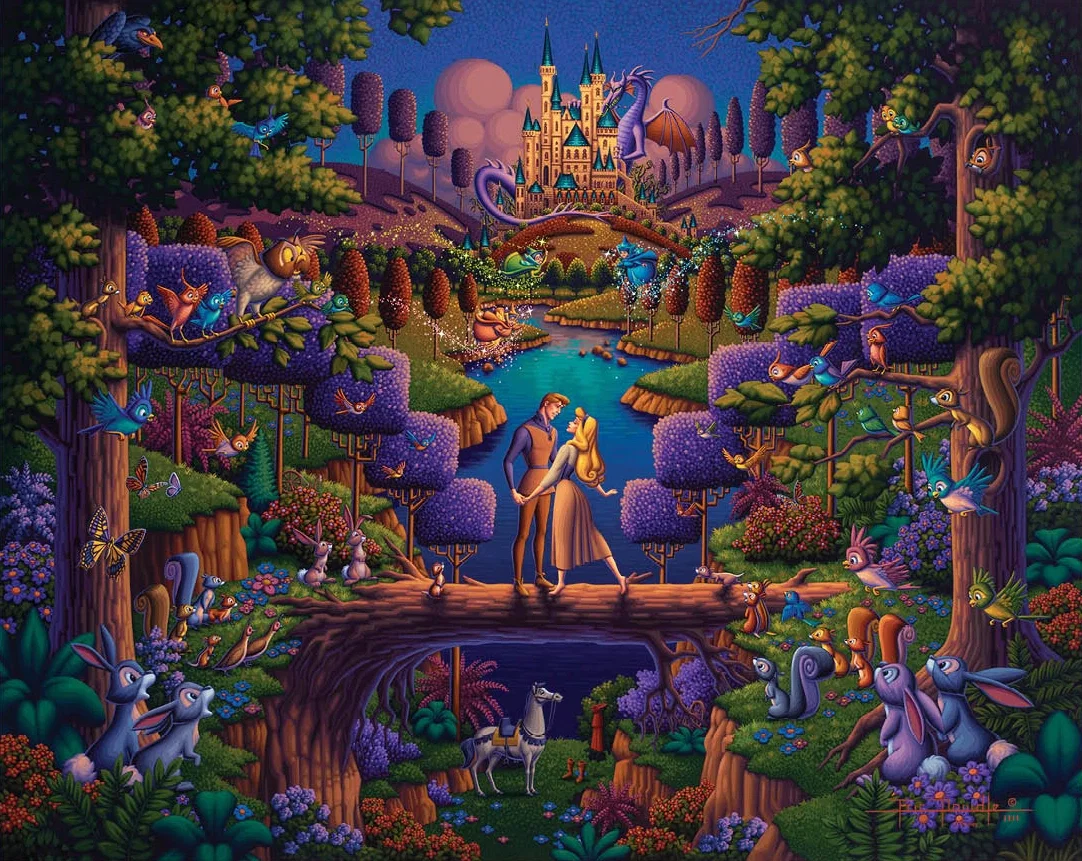 Sleeping Beauty - The Power of Love by Thomas Kinkade Disney — Giclee On Paper