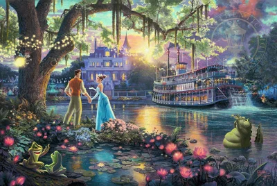The Princess and the Frog by Thomas Kinkade Disney