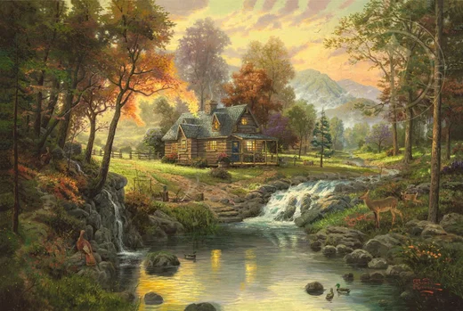 Mountain Retreat by Thomas Kinkade