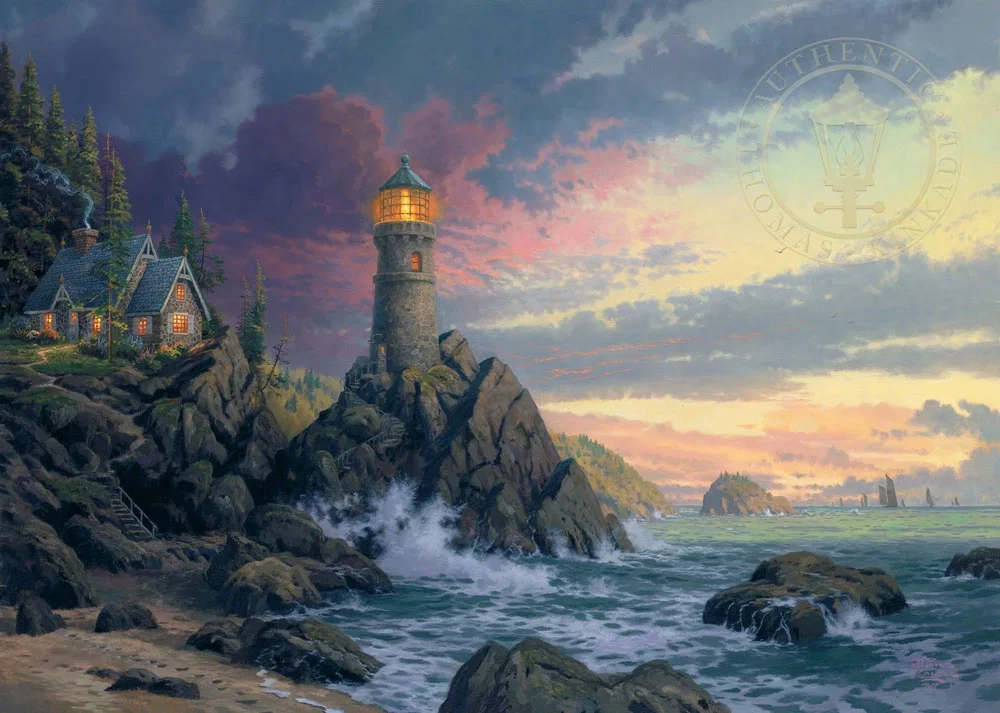 Rock of Salvation by Thomas Kinkade — Giclee On Canvas