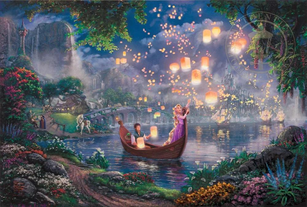 Tangled by Thomas Kinkade Disney — Giclee On Canvas