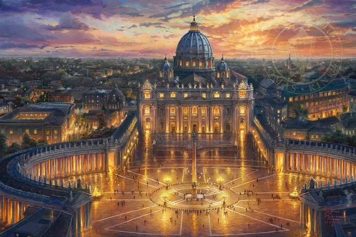 Thomas Kinkade - Vatican Sunset
