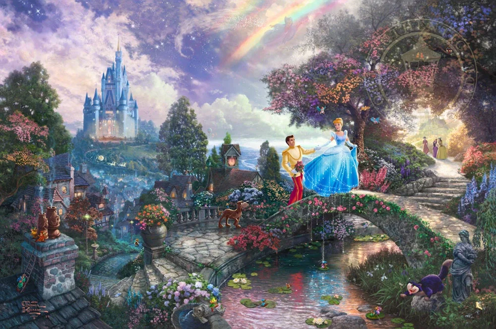 Cinderella Wishes Upon a Dream by Thomas Kinkade Disney — Giclee On Paper Artist Proof
