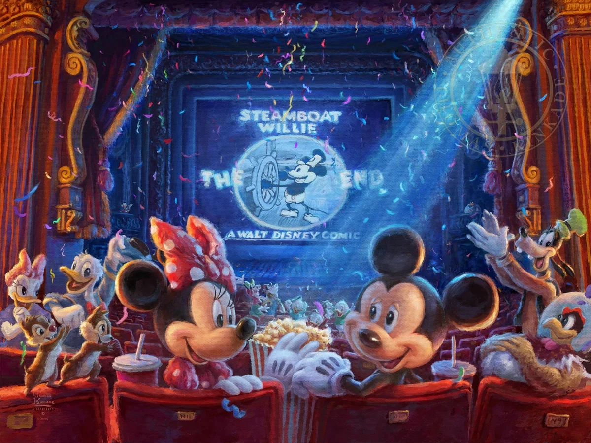 90 Years of Mickey by Thomas Kinkade Disney — Giclee On Canvas