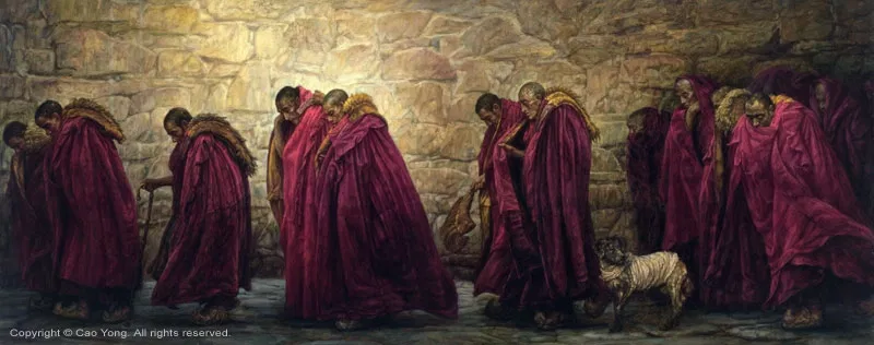 The Wall Artist Proof by Cao Yong — Giclee On Canvas Artist Proof The Tibet Series