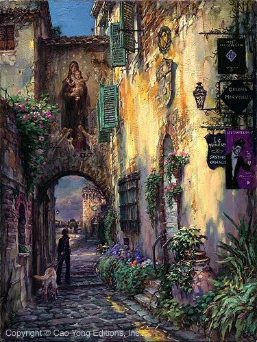 Toward Serenity Artist Proof by Cao Yong — Giclee On Canvas Artist Proof The Mediterranean Series