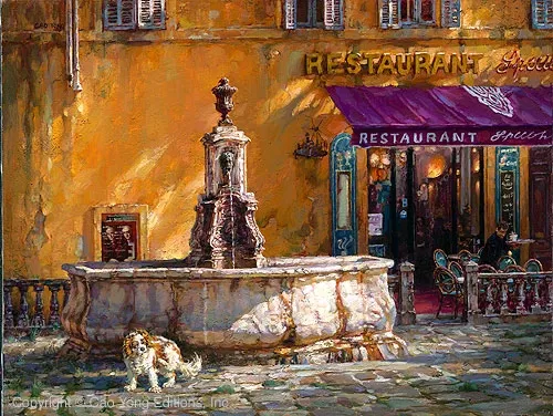 Cao Yong - Town Square Tuscany Artist Proof