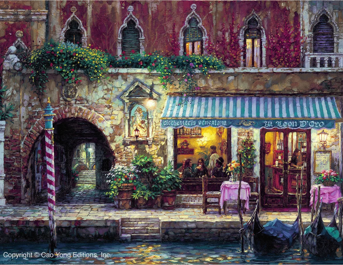 Venice's Nights by Cao Yong — Giclee On Canvas The Venice Series