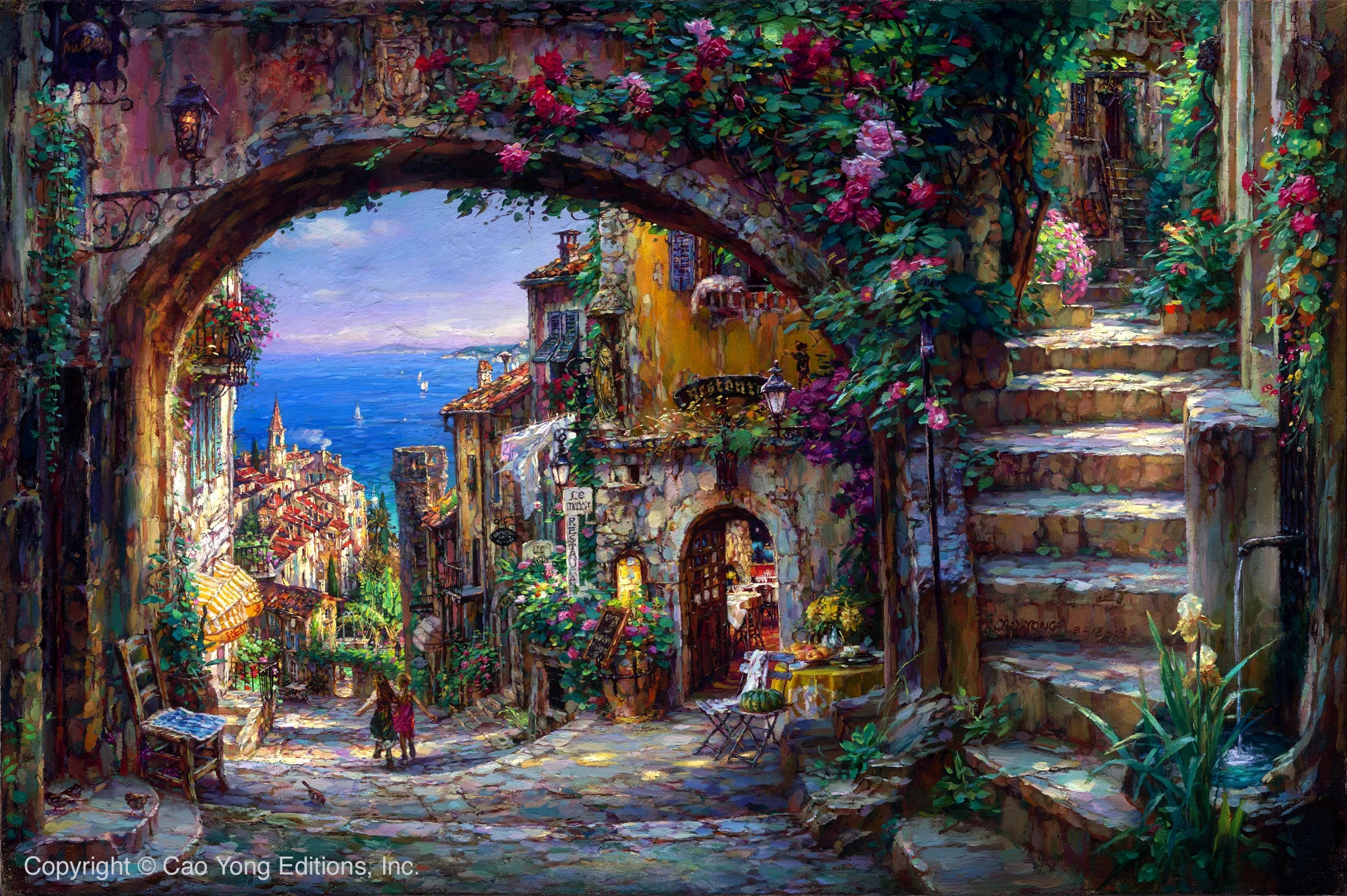 The Vision Beyond by Cao Yong — Giclee On Canvas The Mediterranean Series