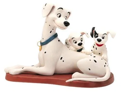 One Hundred and One Dalmatians Perdita W/patch And Puppy Patient Perdita by WDCC Disney Classics — Porcelain Figurine