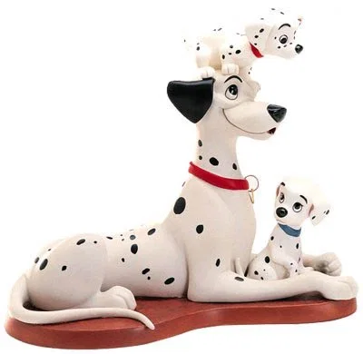 One Hundred and One Dalmatians Proud Pongo W/pepper And Penny by WDCC Disney Classics — Porcelain Figurine