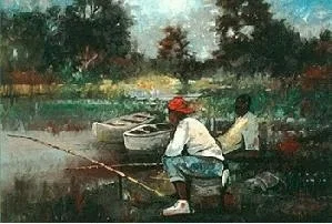 Waiting For The Big One Artist Proof  Estate Certified Lithograph Artist Proof by William Tolliver