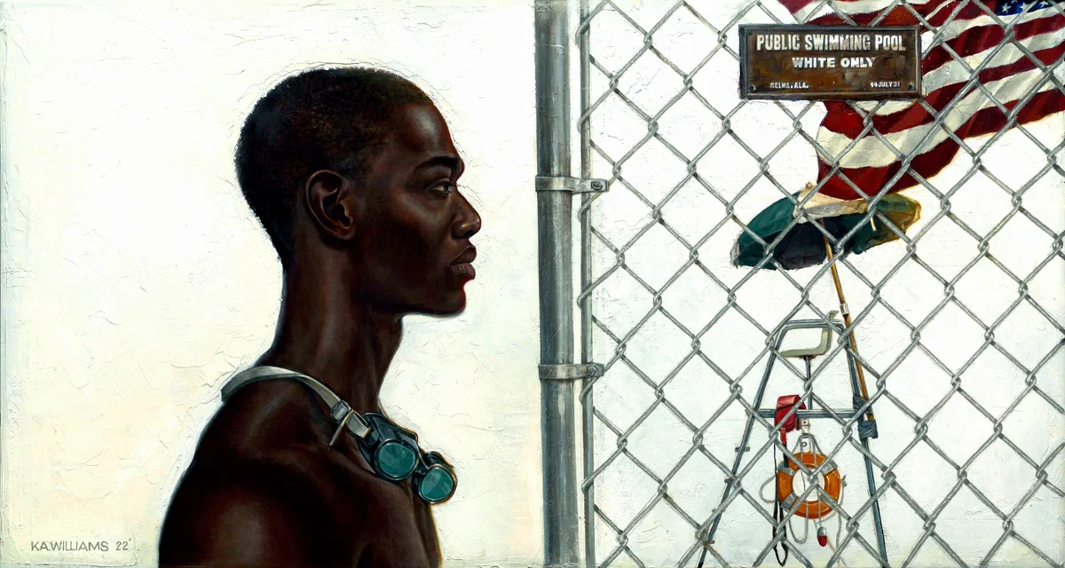 Public Swimming by Kevin Williams (WAK) — Giclee On Paper