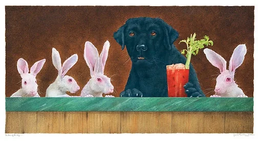 The Hare Of The Dog... by Will Bullas — Limited Edition Canvas