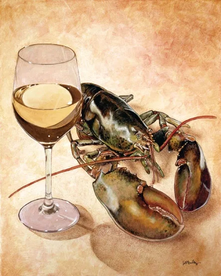 White Wine And Tails... by Will Bullas — Limited Edition Canvas
