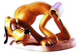 Beach Picnic Pluto Sticky Situation by WDCC Disney Classics — Porcelain Figurine
