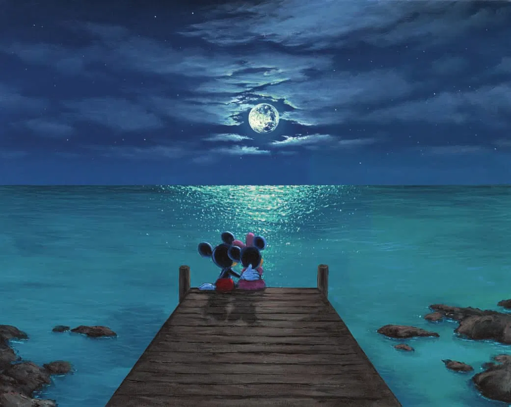 Sharing A Moment Giclee On Canvas by Walfrido Garcia