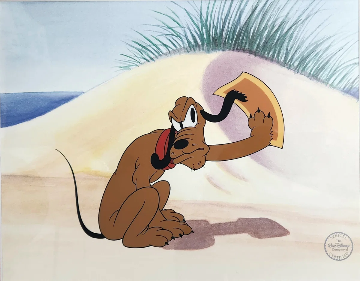 Pluto Sticky Situation Sericel by Dinsey Art