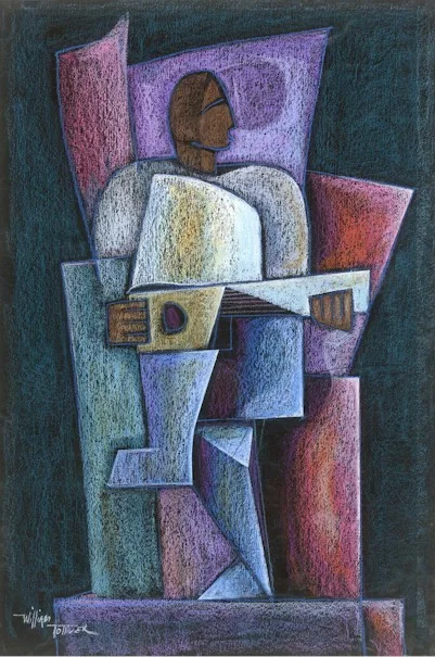 Banjo Player Limited Edition Giclee Estate Signed by William Tolliver