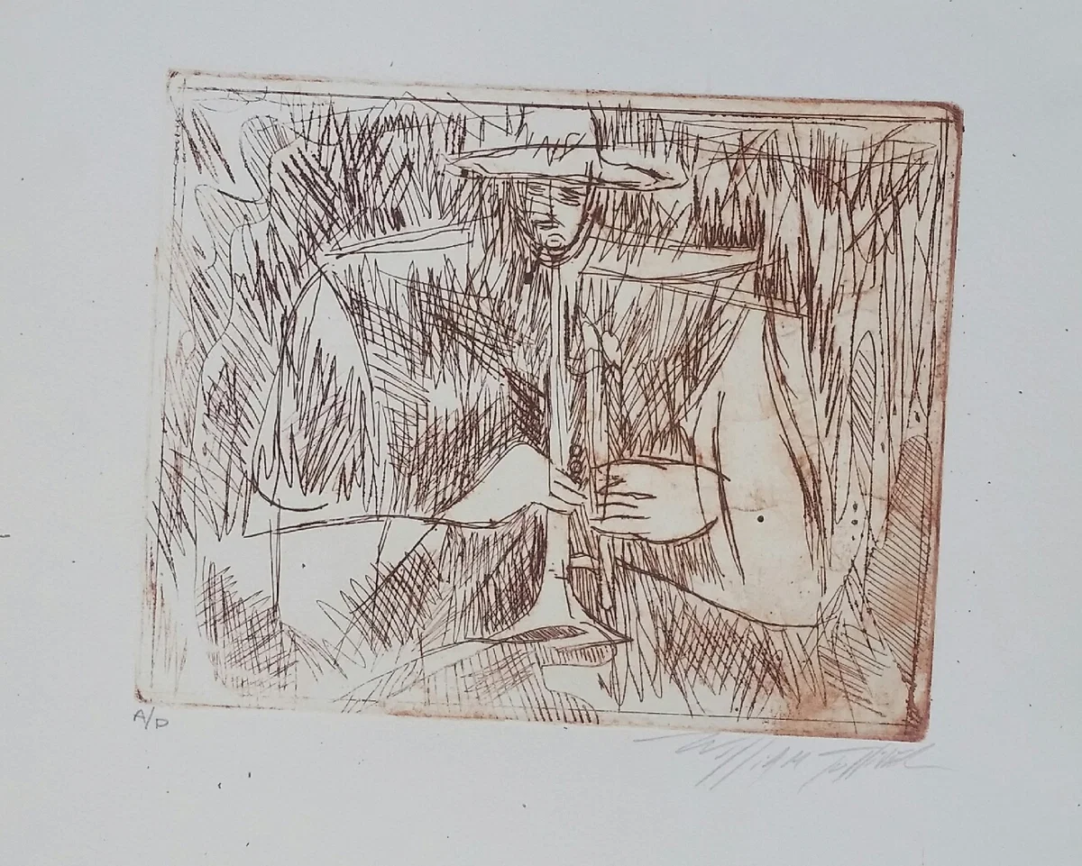 Etching Artist Proof Artist Signed by William Tolliver