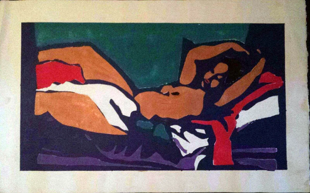 Golden Lady Serigraph Artist Proof On PArtist Proofer - Mixed Media by William Tolliver