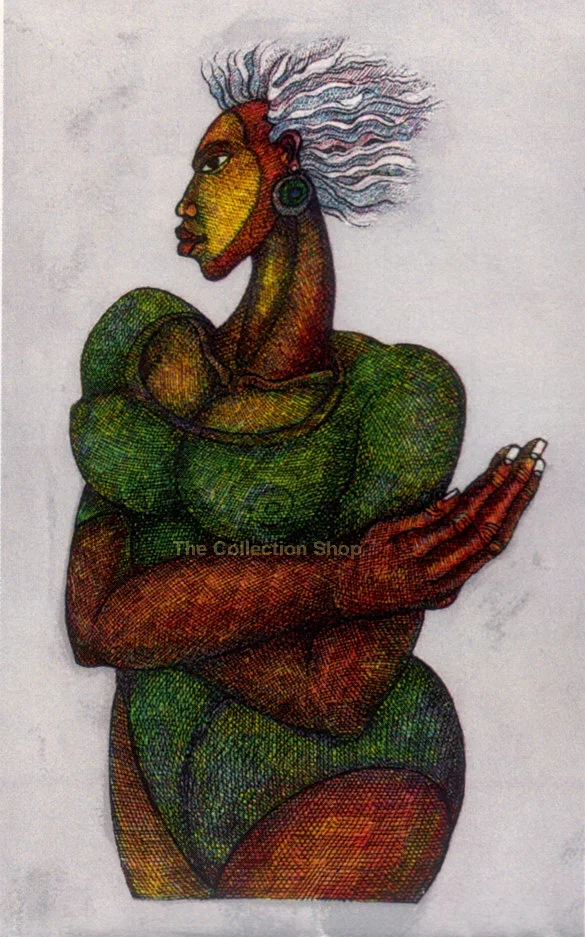 Woman With White Hair 2 Giclee by Charles Bibbs