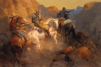 Ambush On The Bandit Trail By Andy Thomas by Andy Thomas