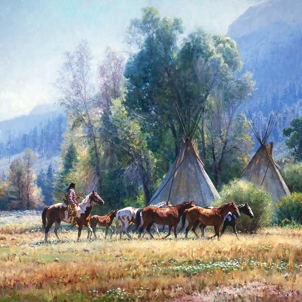 Back From The River By Martin Grelle Giclee On Canvas  Artist Proof by Martin Grelle