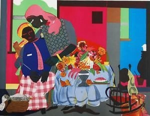 Romare Bearden - Morning Signed