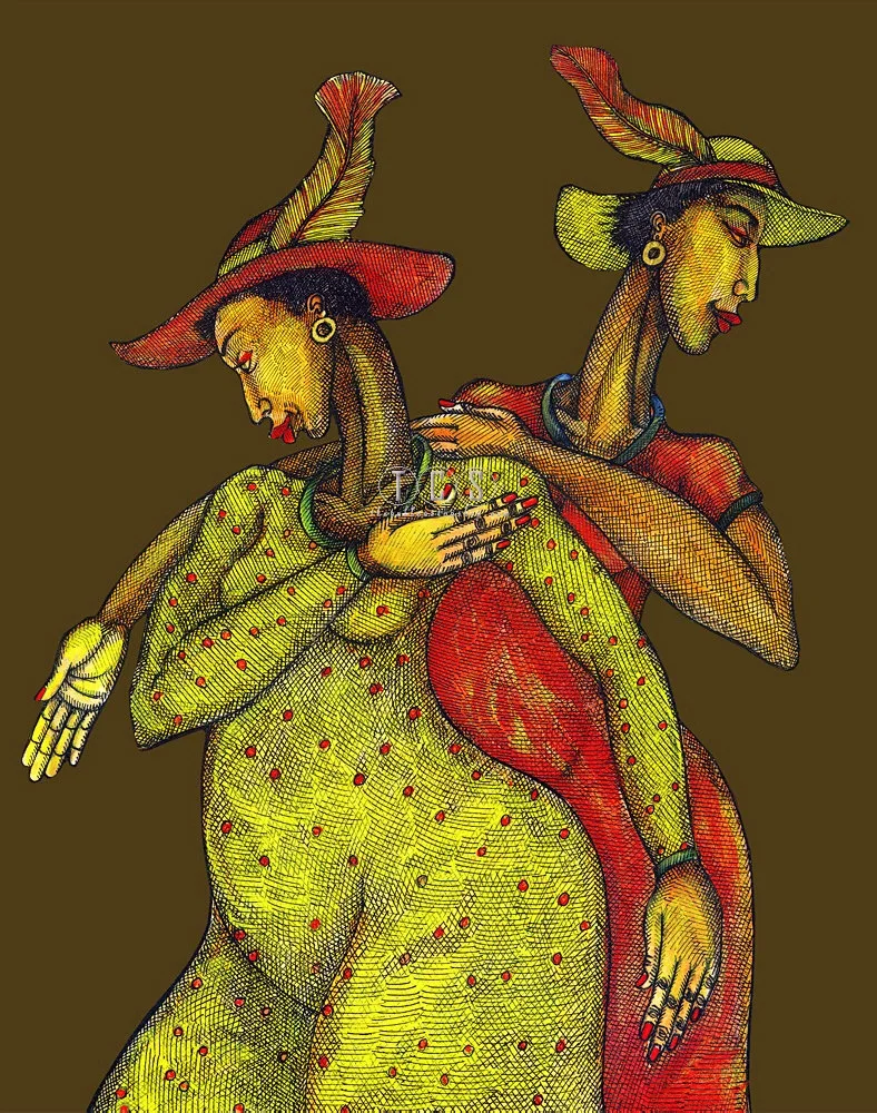 Feathered Hats by Charles Bibbs — Giclee On Paper