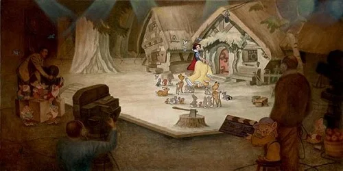 A Star Is Born - From Disney Snow White and the Seven Dwarfs by Mike Kupka — Hand-Embellished Giclee on Canvas